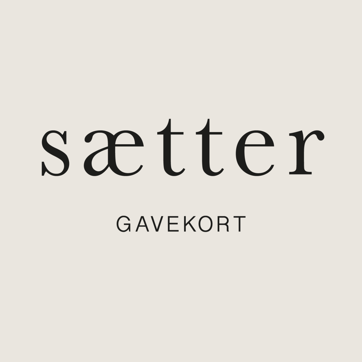 Sætter Gavekort (digitalt) - Gavekort - Sætter Copenhagen - den originale kopreol